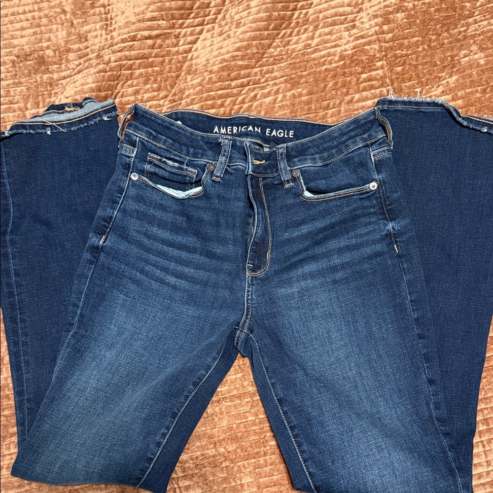 American Eagle Outfitters Dark Blue Flare Jeans